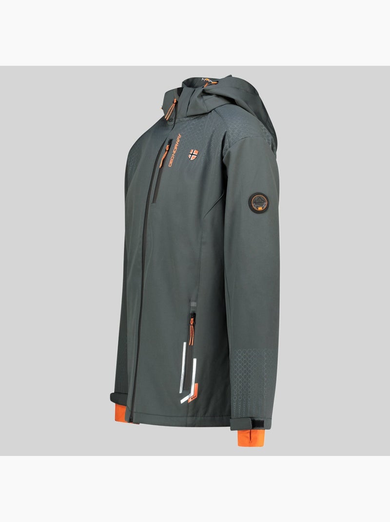 Giacca softshell con cappuccio trelino – geographical norway Grigio arancione - Kiabi
