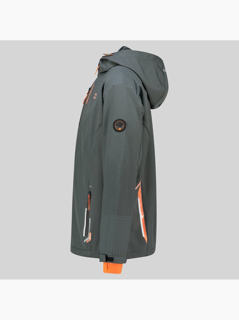 Giacca softshell con cappuccio trelino – geographical norway Grigio arancione - Kiabi