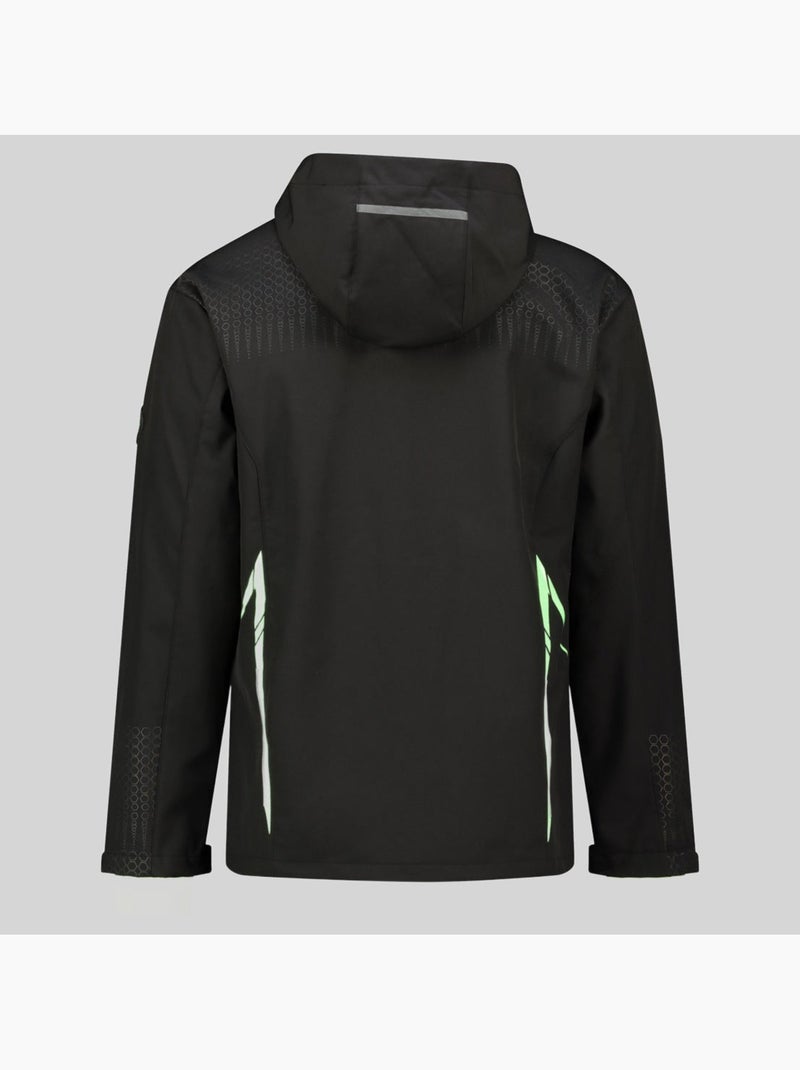 Giacca softshell con cappuccio trelino – geographical norway Nero Verde - Kiabi