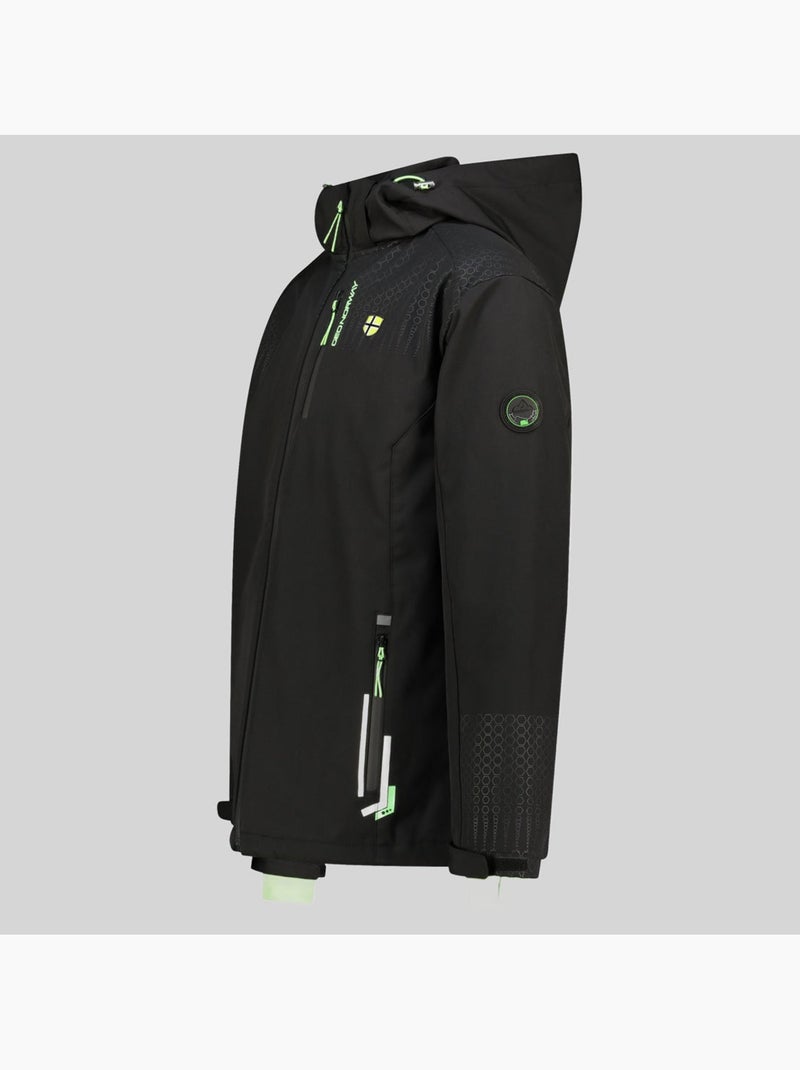 Giacca softshell con cappuccio trelino – geographical norway Nero Verde - Kiabi