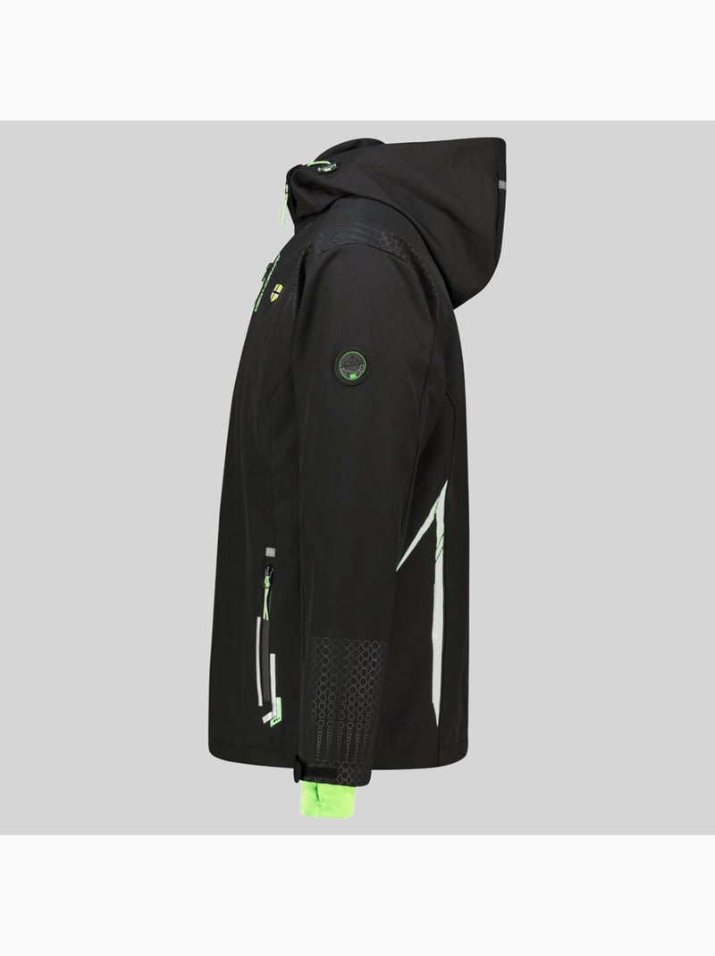Giacca softshell con cappuccio trelino – geographical norway Nero Verde - Kiabi