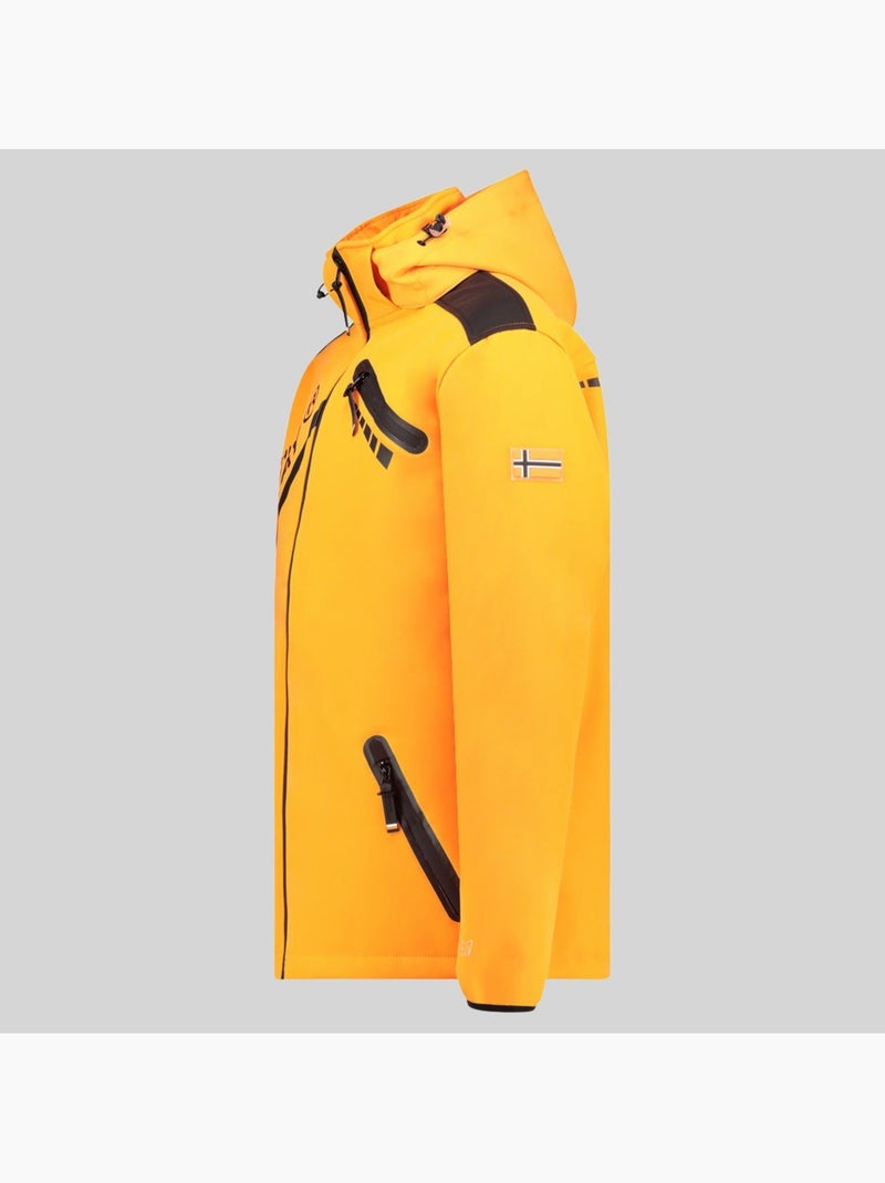 Giacca softshell con cappuccio twopac – geographical norway Arancione fluo - Kiabi
