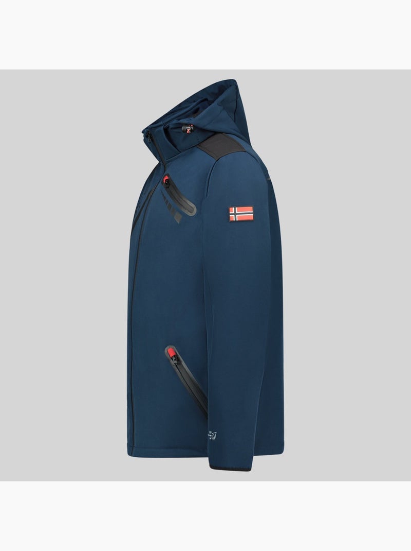 Giacca softshell con cappuccio twopac – geographical norway Blu marino - Kiabi