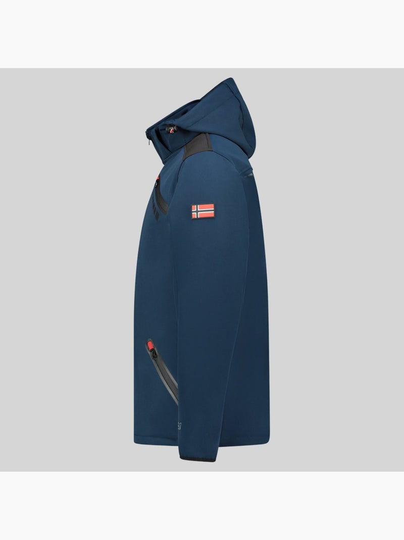 Giacca softshell con cappuccio twopac – geographical norway Blu marino - Kiabi