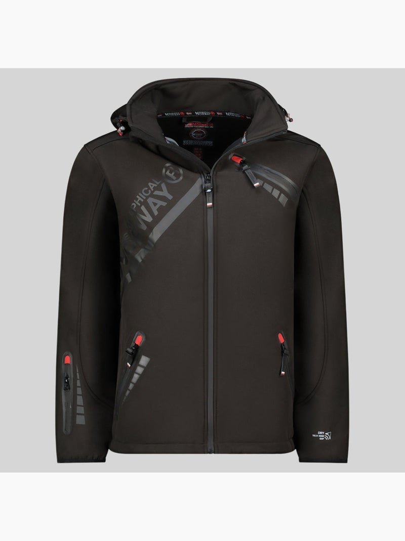 Giacca softshell con cappuccio twopac – geographical norway Nero - Kiabi