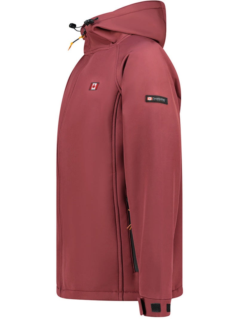 Giacca softshell idrorepellente con cappuccio tamigoloreak – canadian peak Bordeaux - Kiabi