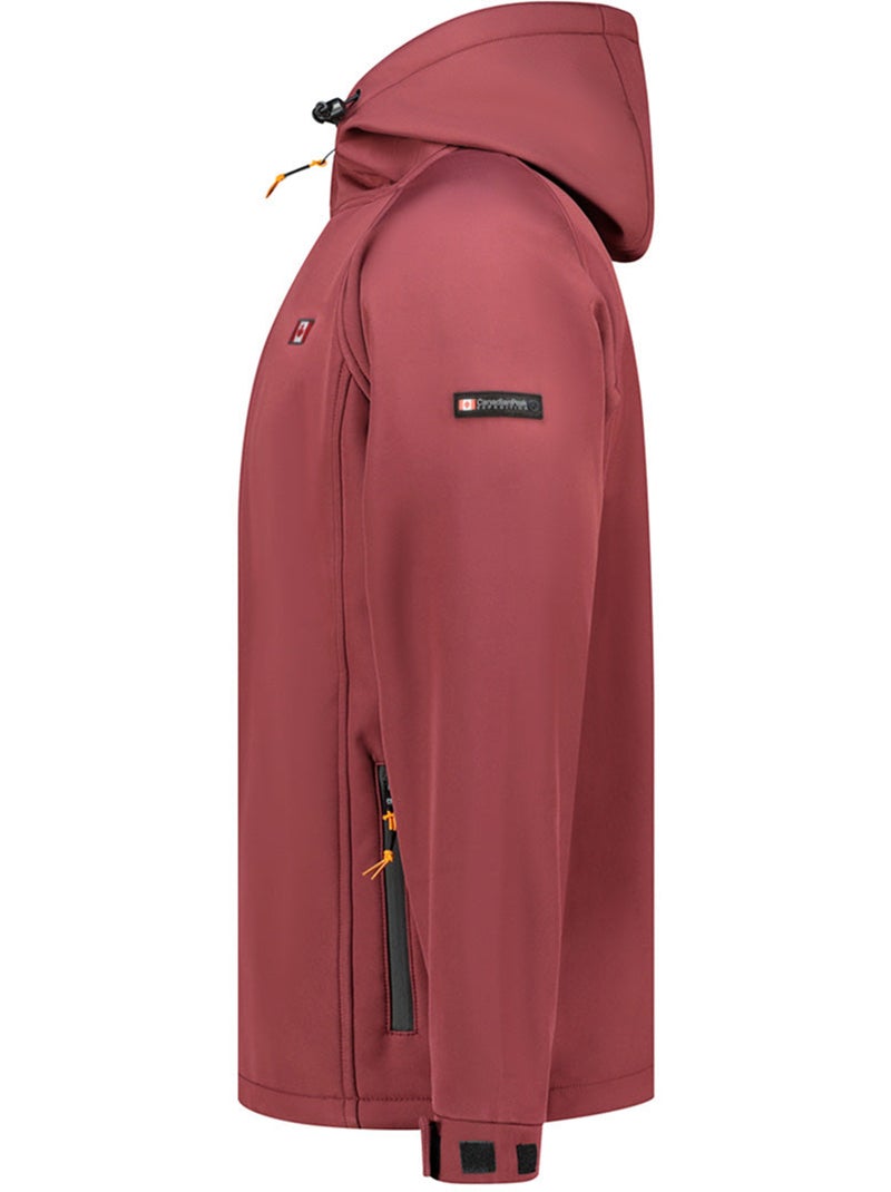 Giacca softshell idrorepellente con cappuccio tamigoloreak – canadian peak Bordeaux - Kiabi
