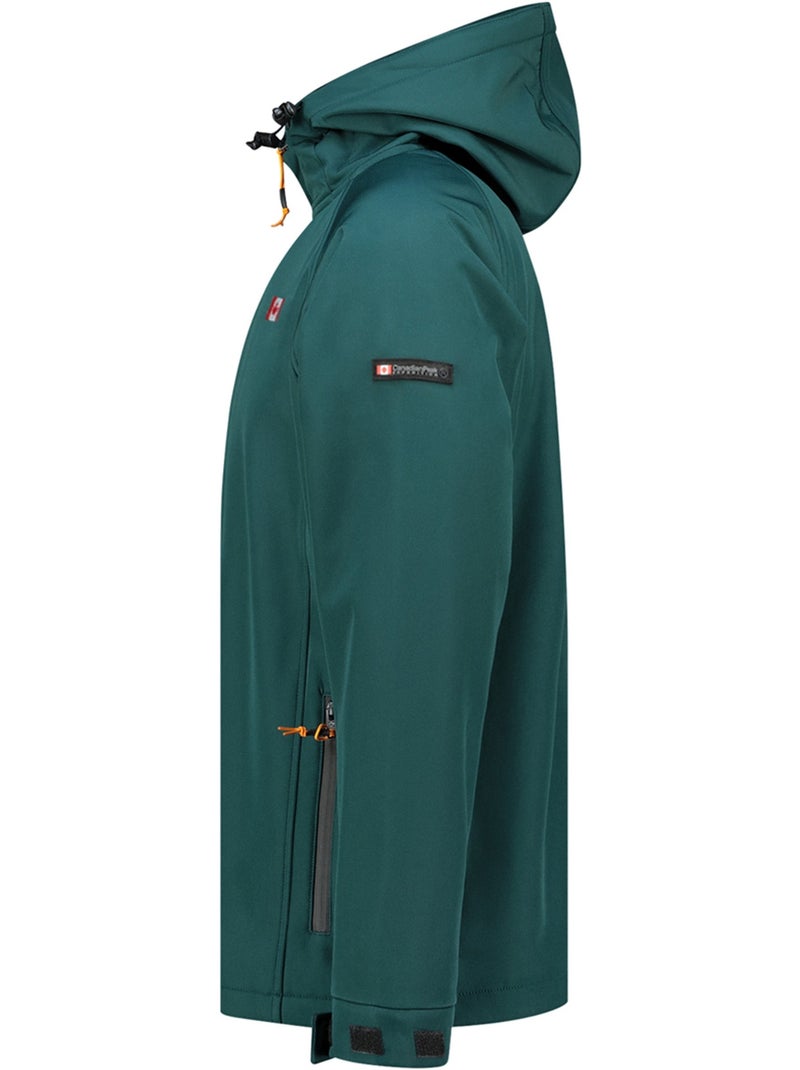 Giacca softshell idrorepellente con cappuccio tamigoloreak – canadian peak Verde scuro - Kiabi