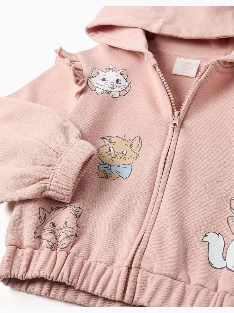 Giacca spazzolata con cappuccio con stampe di Gli Aristogatti Malva lilla - Kiabi