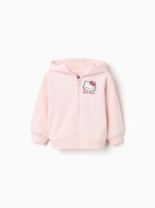 Giacca spazzolata con cappuccio e stampa hello kitty - Kiabi Giacca spazzolata con cappuccio e stampa hello kitty - Kiabi