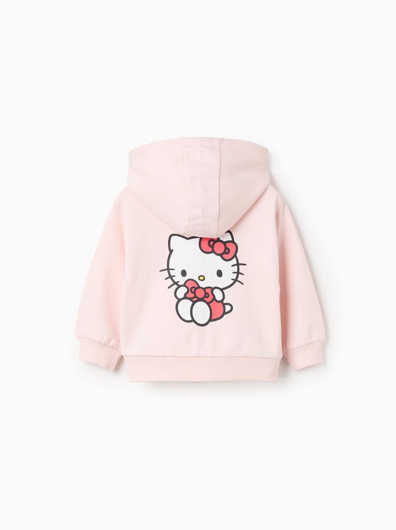 Giacca spazzolata con cappuccio e stampa hello kitty Rosa chiaro - Kiabi