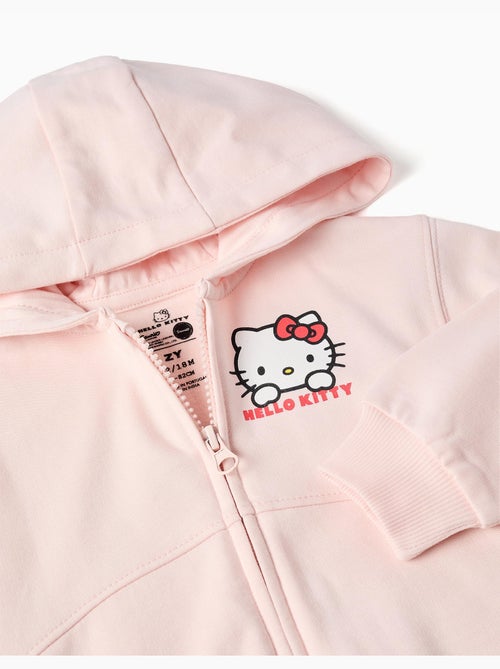 Giacca spazzolata con cappuccio e stampa hello kitty - Kiabi Giacca spazzolata con cappuccio e stampa hello kitty - Kiabi