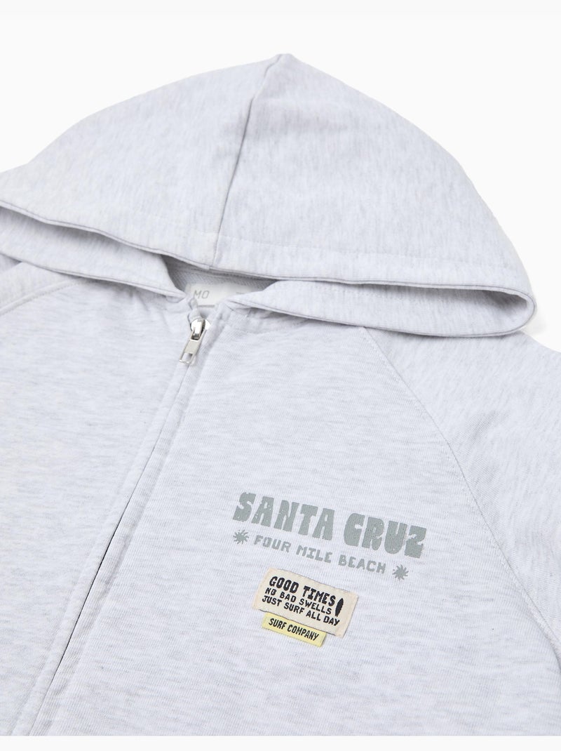 Giacca spugna con cappuccio, MO Fashion Grigio - Kiabi