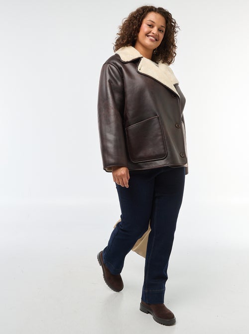 Giacca stile aviatore con fodera in ecopelliccia - Kiabi