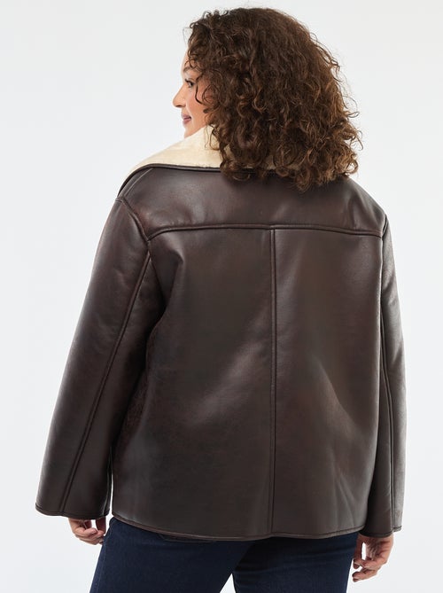 Giacca stile aviatore con fodera in ecopelliccia - Kiabi