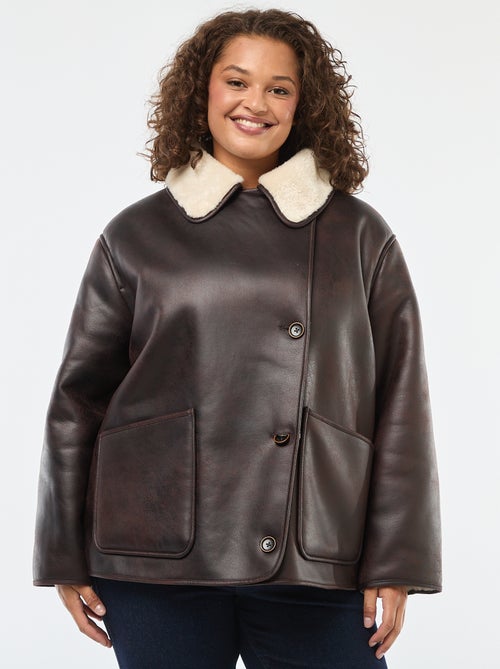 Giacca stile aviatore con fodera in ecopelliccia - Kiabi