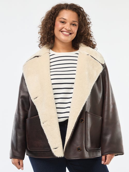 Giacca stile aviatore con fodera in ecopelliccia - Kiabi