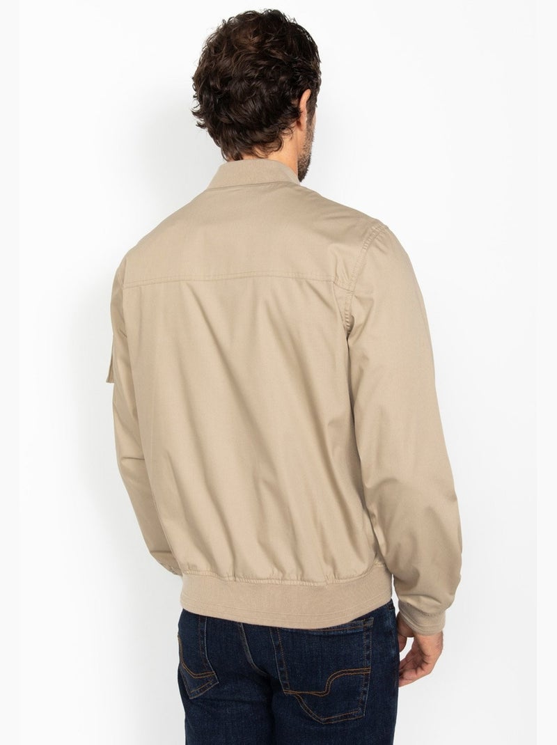 Giacca stile bomber - Schott Beige - Kiabi