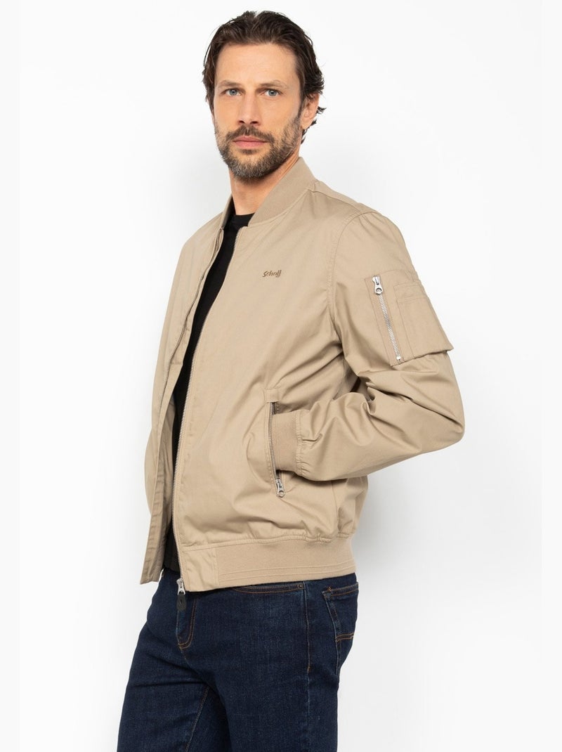 Giacca stile bomber - Schott Beige - Kiabi