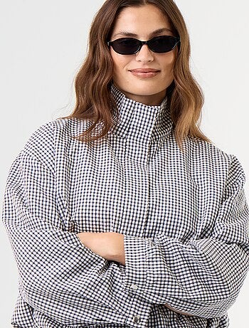 Giacca stile bomber a quadri