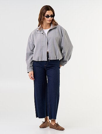 Giacca stile bomber a quadri