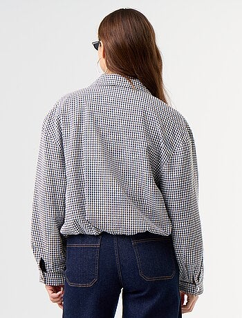 Giacca stile bomber a quadri