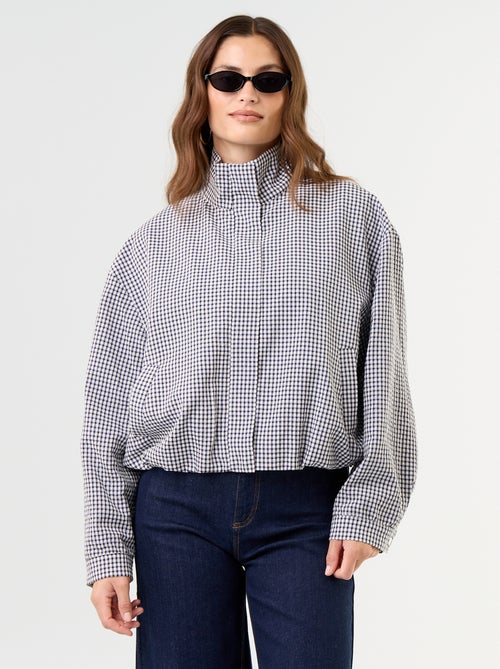 Giacca stile bomber a quadri - Kiabi