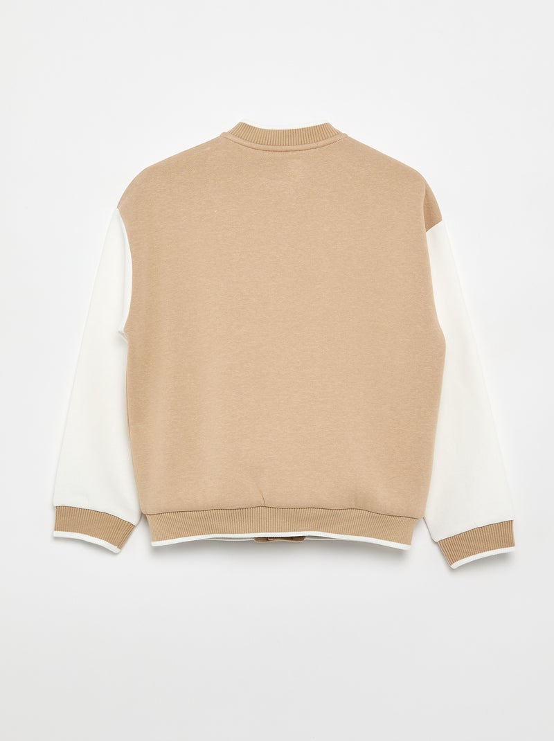 Giacca stile college a maniche lunghe Beige - Kiabi