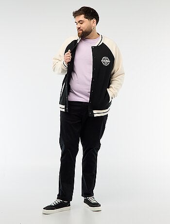 Giacca stile college con maniche raglan