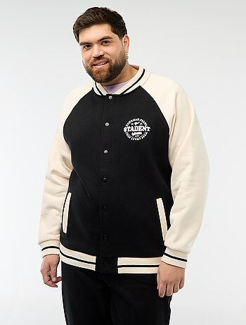 Giacca stile college con maniche raglan