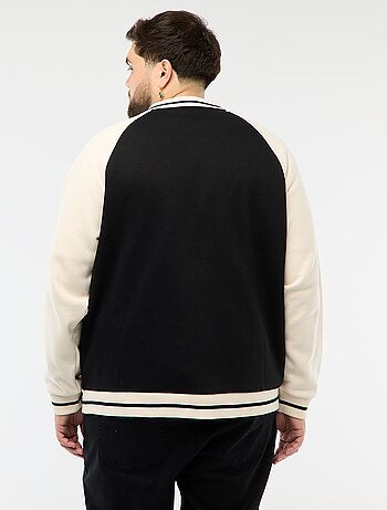 Giacca stile college con maniche raglan