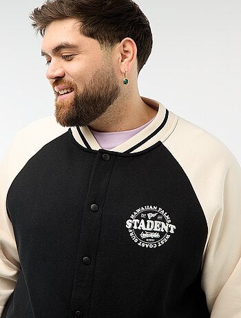 Giacca stile college con maniche raglan