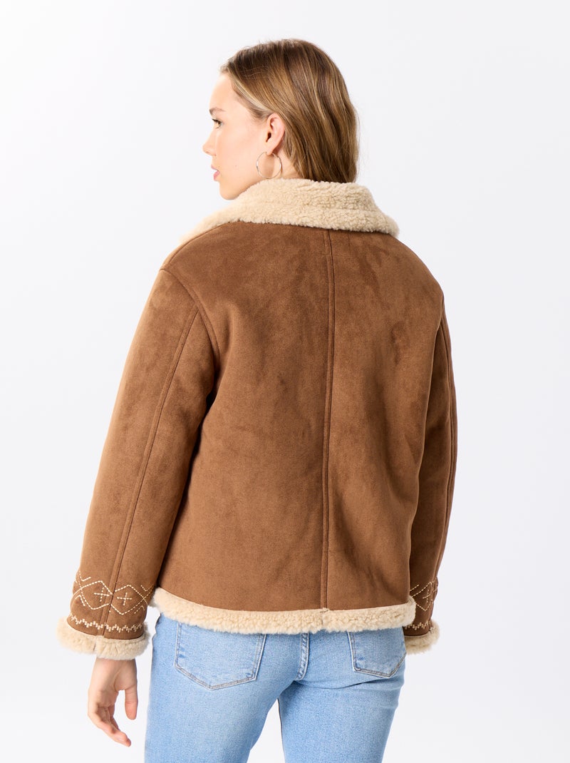 Giacca stile montone Marrone - Kiabi
