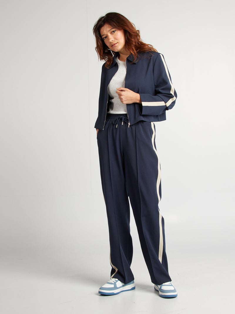 Giacca stile sportivo con zip BLU - Kiabi