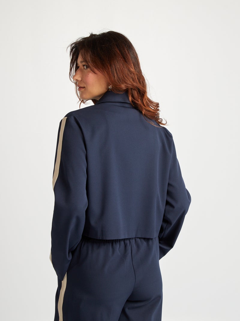 Giacca stile sportivo con zip BLU - Kiabi