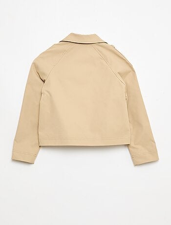 Giacca stile trench con collo a rever