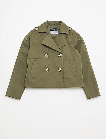 Giacca stile trench con collo a rever