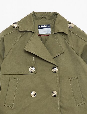 Giacca stile trench con collo a rever