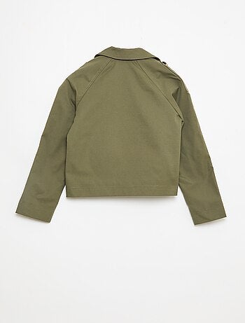 Giacca stile trench con collo a rever