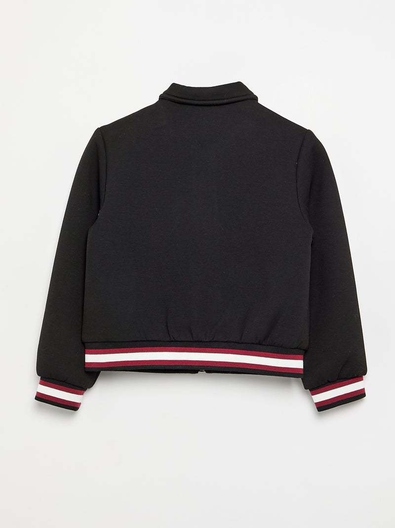 Giacca stile universitario a maniche lunghe Nero - Kiabi