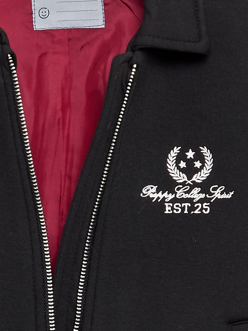 Giacca stile universitario a maniche lunghe Nero - Kiabi