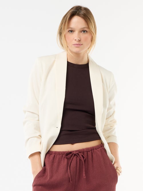 Giacca tailleur con collo a scialle - Kiabi