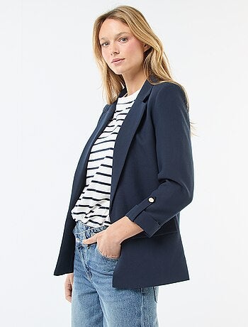 Giacca tailleur con maniche a 3/4 a pannelli liberi