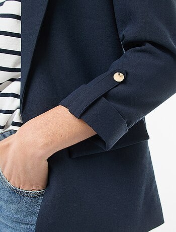 Giacca tailleur con maniche a 3/4 a pannelli liberi