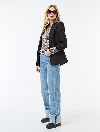 Giacca tailleur con maniche a 3/4 a pannelli liberi