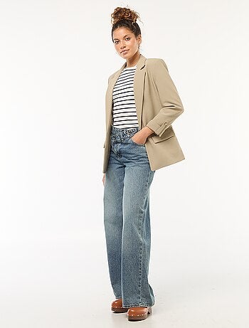 Giacca tailleur con maniche a 3/4 a pannelli liberi