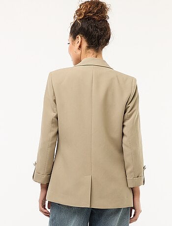 Giacca tailleur con maniche a 3/4 a pannelli liberi