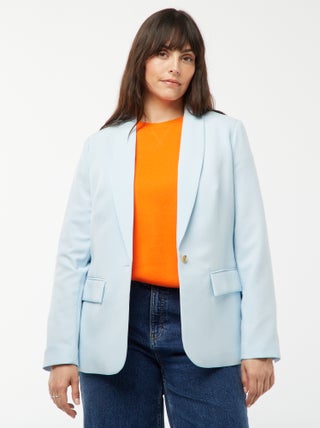Giacca tailleur con tasca con patta