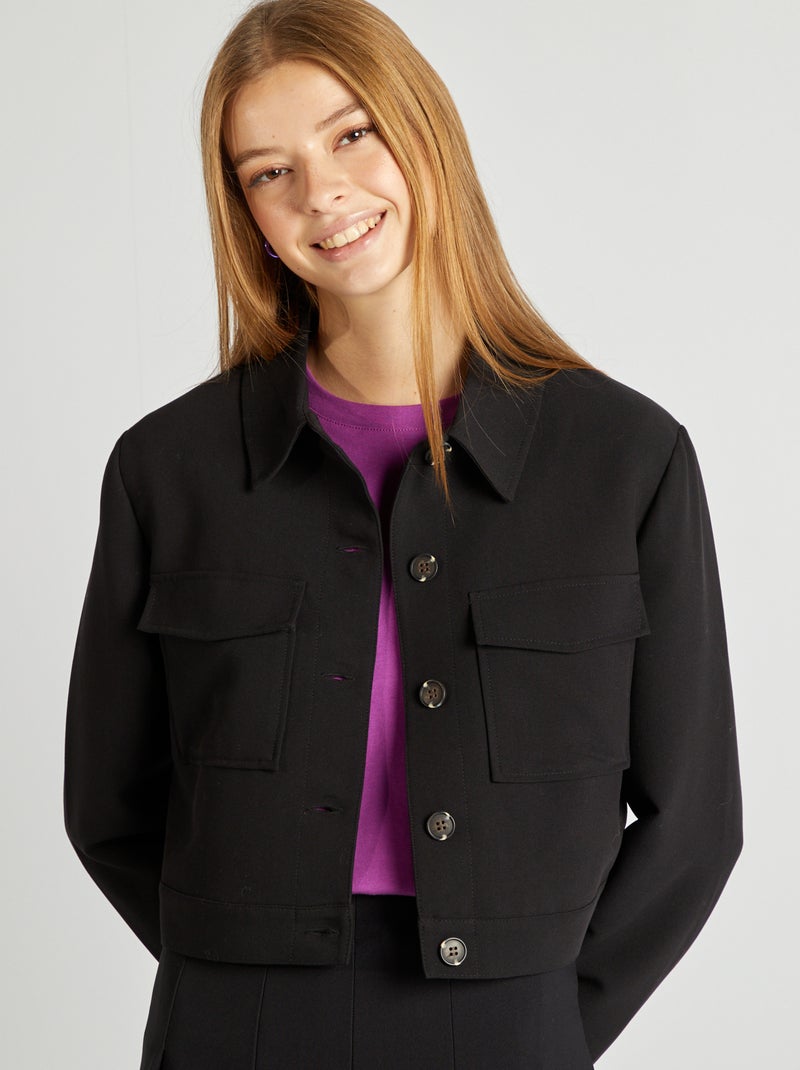 Giacca tailleur con tasche con patta nero - Kiabi