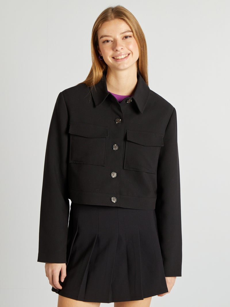 Giacca tailleur con tasche con patta nero - Kiabi